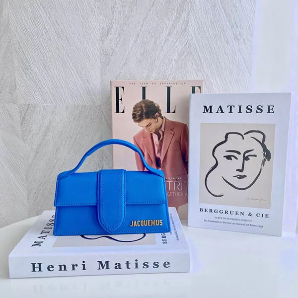 Túi Xách Jacquemus Le Grand Bambino Large Envelope Shoulder Bag Size 18 Màu Xanh Blue - Túi xách - Vua Hàng Hiệu
