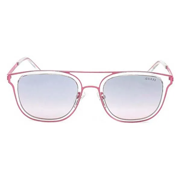 Kính Mát Guess Ladies Pink Square Sunglasses GU698172Z54 Màu Hồng