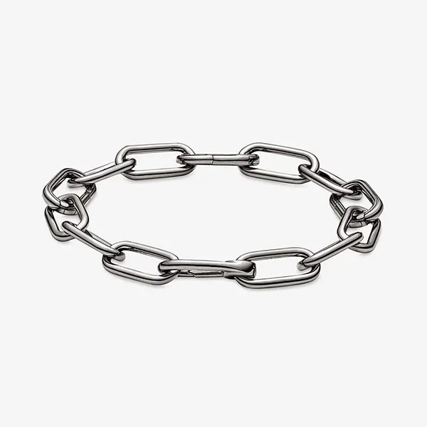 Vòng Đeo Tay Pandora Chuỗi Hạt Mắt Xích Lớn ME 549588C00 Màu Bạc Đen Size 16 - Trang sức - Vua Hàng Hiệu