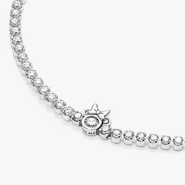 Vòng Đeo Tay Pandora Tennis Disney Minnie Đính Đá Trong Suốt Màu Bạc - Trang sức - Vua Hàng Hiệu