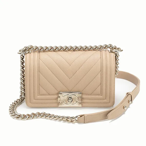 Túi Đeo Chéo Chanel Boy Small Bag Màu Beige - Túi xách - Vua Hàng Hiệu