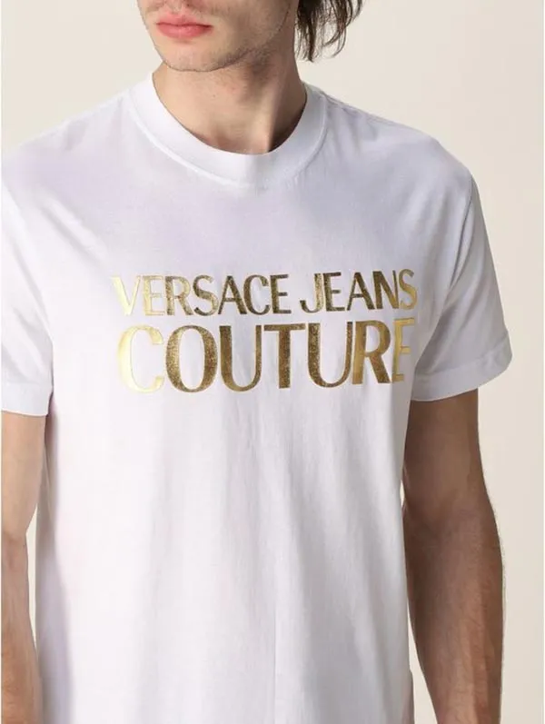 Áo Phông Versace Jeans Couture 72GAHT01-CJ00T Màu Trắng Size M