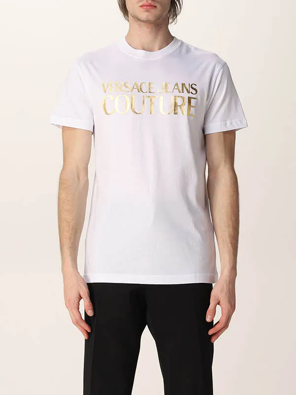 Áo Phông Versace Jeans Couture 72GAHT01-CJ00T Màu Trắng Size M