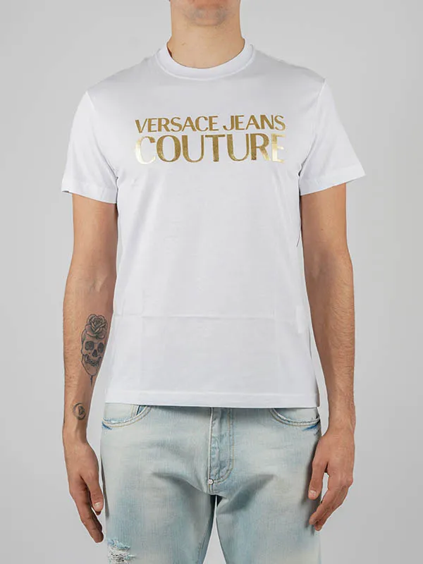 Áo Phông Versace Jeans Couture 72GAHT01-CJ00T Màu Trắng Size M