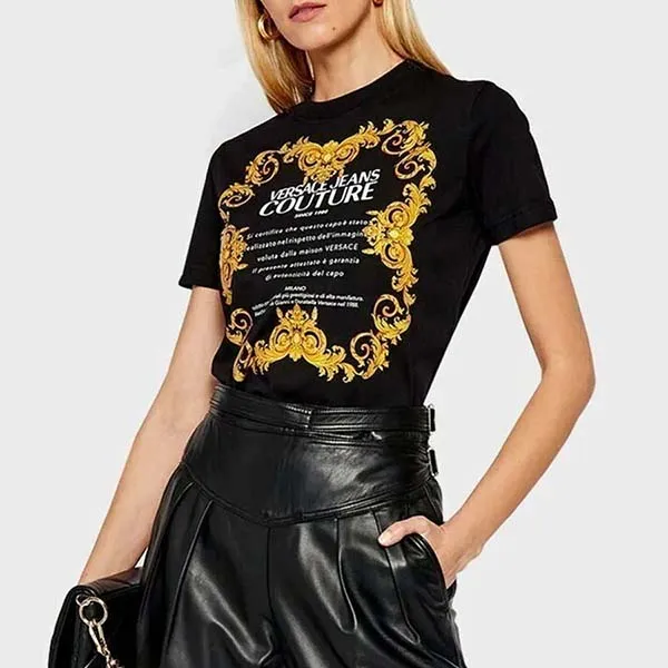 Áo Phông Nữ Versace Jeans Couture T-Shirt B2HWA7TJ 30319 899 Màu Đen - Thời trang - Vua Hàng Hiệu