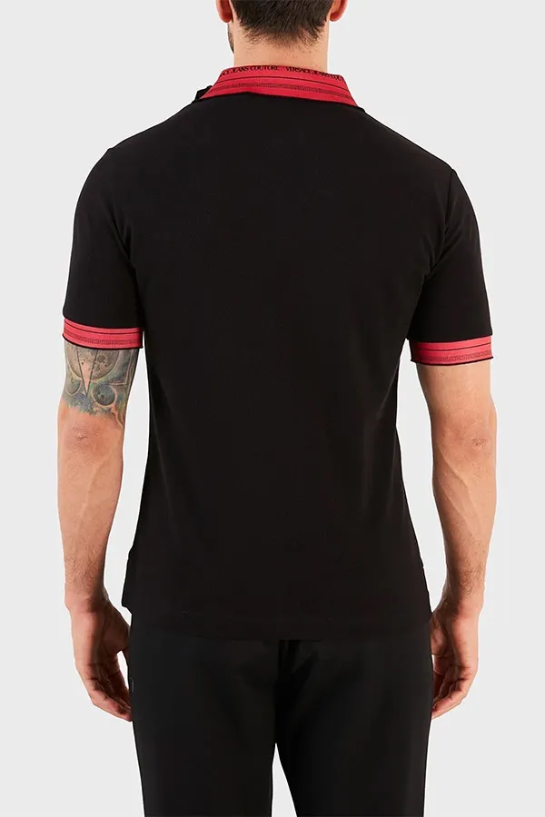 Áo Polo Versace Jeans Couture Cotton Black Polo Shirt B3GWA7T1 36571 Màu Đen