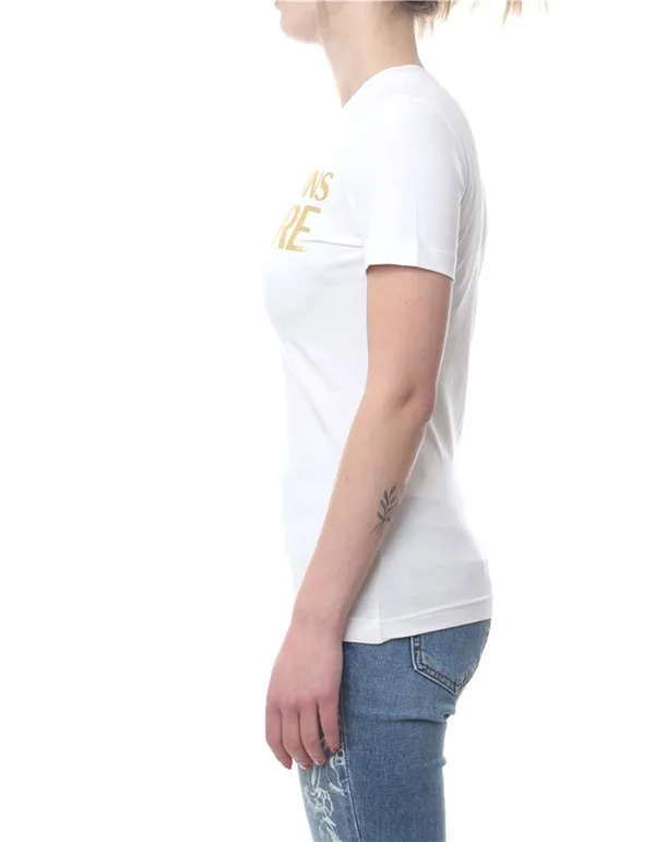Áo Phông Nữ Versace Jeans Couture T-Shirt 72HAHT01 CJ03T Màu Trắng Size M