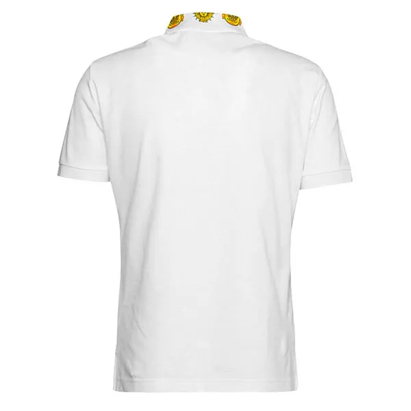 Áo Polo Versace Jeans Couture White 'Collar V-Emblem' Polo Shirt 72GAGT05 CJ01T Màu Trắng