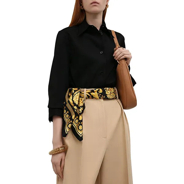 Khăn Versace Jeans Couture IF09001S 1F01745 5B010 Màu Vàng Đen - Thời trang - Vua Hàng Hiệu