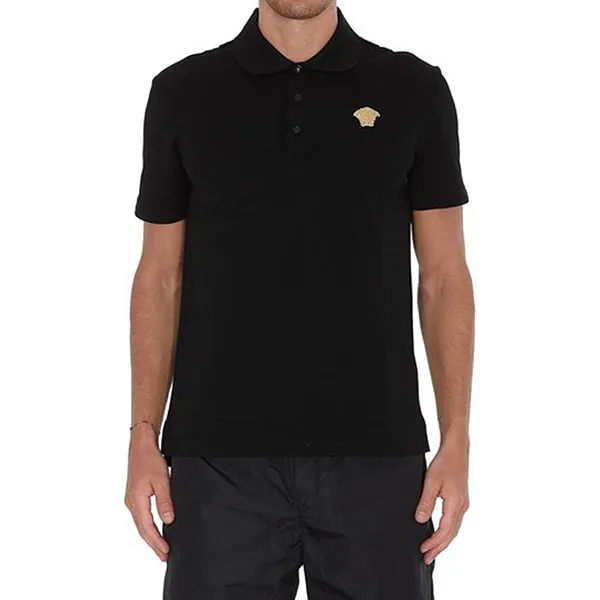 Áo Polo Versace Medusa Embroidery Polo Shirt In Black A87427-A237141 Màu Đen