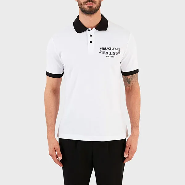 Áo Polo Versace Jeans Couture Polo T Shirt Erkek Polo B3GWA7T7 36571 Màu Trắng - Thời trang - Vua Hàng Hiệu