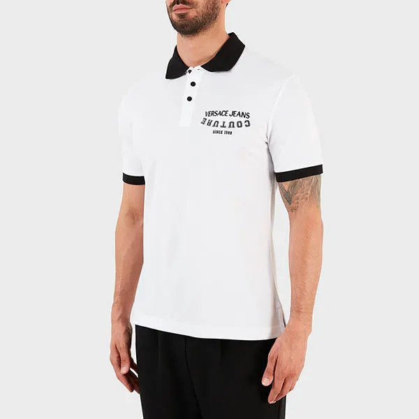 Áo Polo Versace Jeans Couture Polo T Shirt Erkek Polo B3GWA7T7 36571 Màu Trắng - Thời trang - Vua Hàng Hiệu