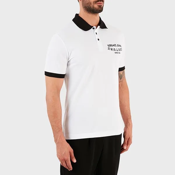 Áo Polo Versace Jeans Couture Polo T Shirt Erkek Polo B3GWA7T7 36571 Màu Trắng - Thời trang - Vua Hàng Hiệu