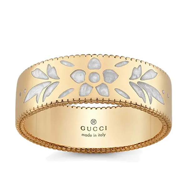 Nhẫn Gucci Icon Ring 18k Yellow Gold, Enamel Màu Vàng - Trang sức - Vua Hàng Hiệu
