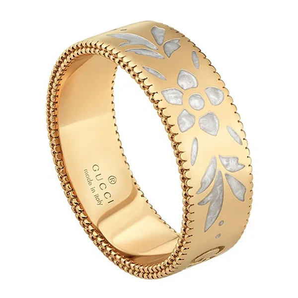 Nhẫn Gucci Icon Ring 18k Yellow Gold, Enamel Màu Vàng - Trang sức - Vua Hàng Hiệu