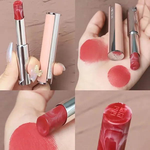 Son Dưỡng Givenchy Rose Perfecto Lip Balm 333 L'interdit Màu Đỏ Thuần ( trendy 2022 )