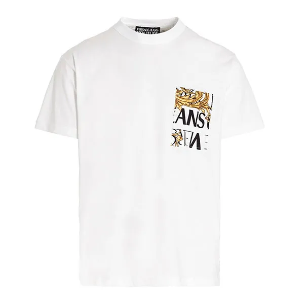 Áo Thun Nam Versace Jeans Couture Men Clothing 73GAH6R0 JS099 G03 Màu Trắng Size S