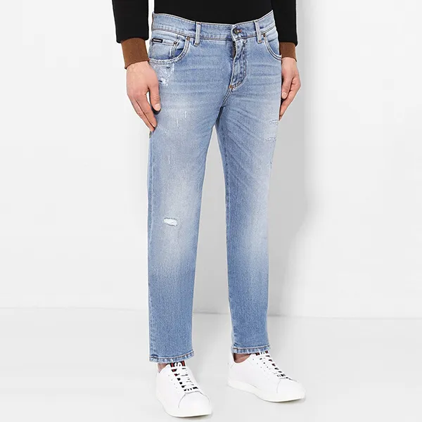 Quần Jeans Nam Dolce & Gabbana D&G Skinny GYC4LD G8BN0 Màu Xanh Nhạt - Thời trang - Vua Hàng Hiệu