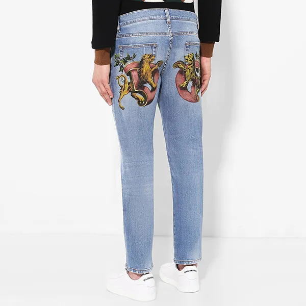 Quần Jeans Nam Dolce & Gabbana D&G Skinny GYC4LD G8BN0 Màu Xanh Nhạt - Thời trang - Vua Hàng Hiệu