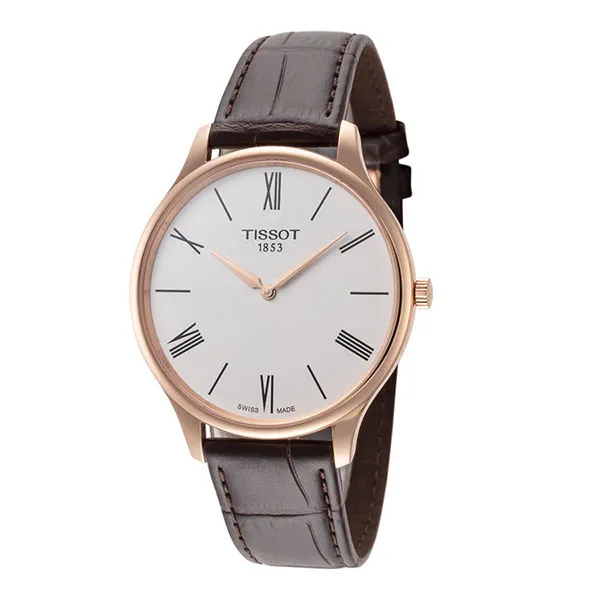 Đồng Hồ Nam Tissot Tradition 5.5 Men's Watch T0634093601800 Màu Nâu Mặt Trắng