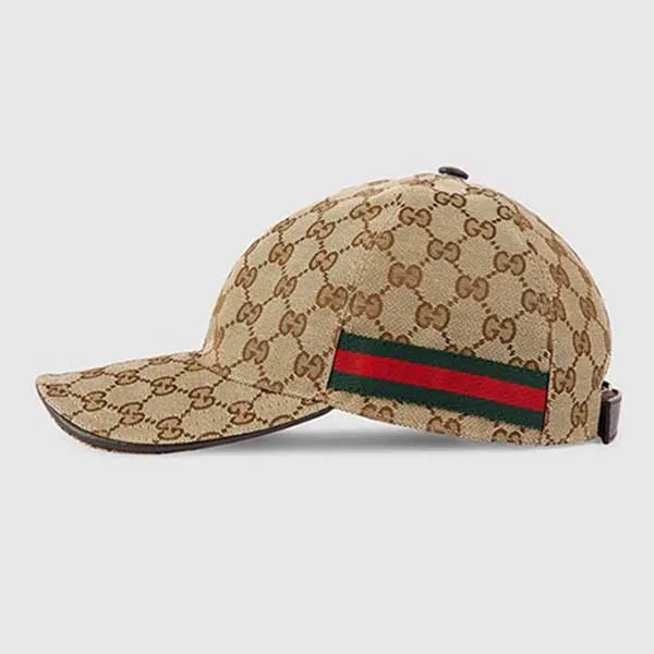 Mũ Gucci Original GG Canvas Baseball With Web Beige Size M