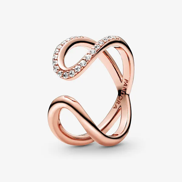 Nhẫn Pandora Wrapped Open Infinity Ring Màu Vàng Hồng - Trang sức - Vua Hàng Hiệu