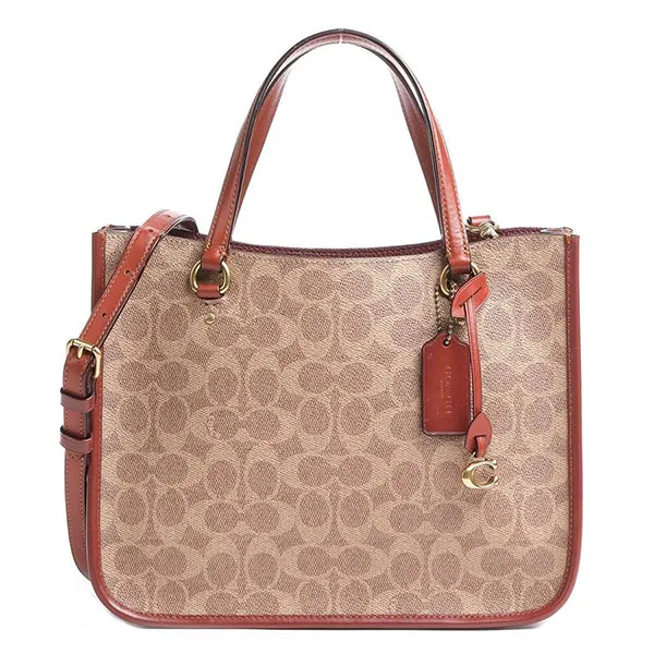 Túi Xách Tay Coach Tyler Carryall 28 In Signature Canvas C3889 Màu Nâu Size 28