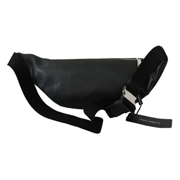Túi Đeo Hông Nam Dolce & Gabbana D&G Black Fanny Waist Pack Belt Purse Leather Bag Màu Đen - Túi xách - Vua Hàng Hiệu
