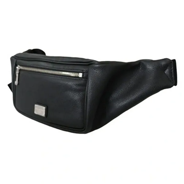 Túi Đeo Hông Nam Dolce & Gabbana D&G Black Fanny Waist Pack Belt Purse Leather Bag Màu Đen - Túi xách - Vua Hàng Hiệu