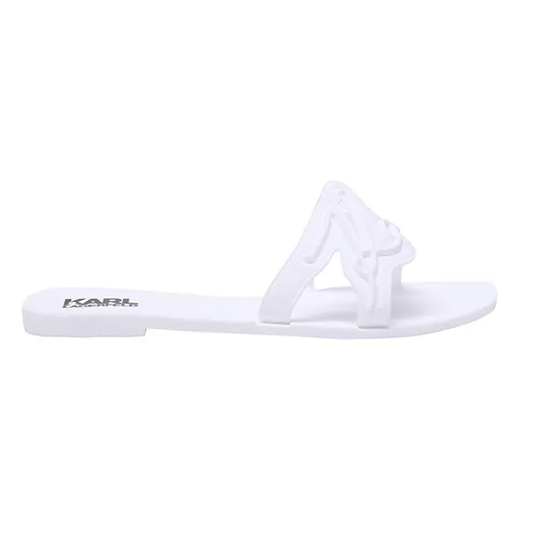 Dép Karl Lagerfeld Jelly Signature Slide Màu Trắng - Dép - Vua Hàng Hiệu