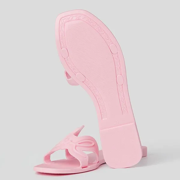 Dép Karl Lagerfeld Jelly Signature Slide Màu Hồng Size 36