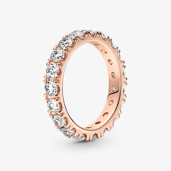 Nhẫn Pandora Sparkling Row Eternity Ring Đính Đá Màu Vàng Hồng - Trang sức - Vua Hàng Hiệu