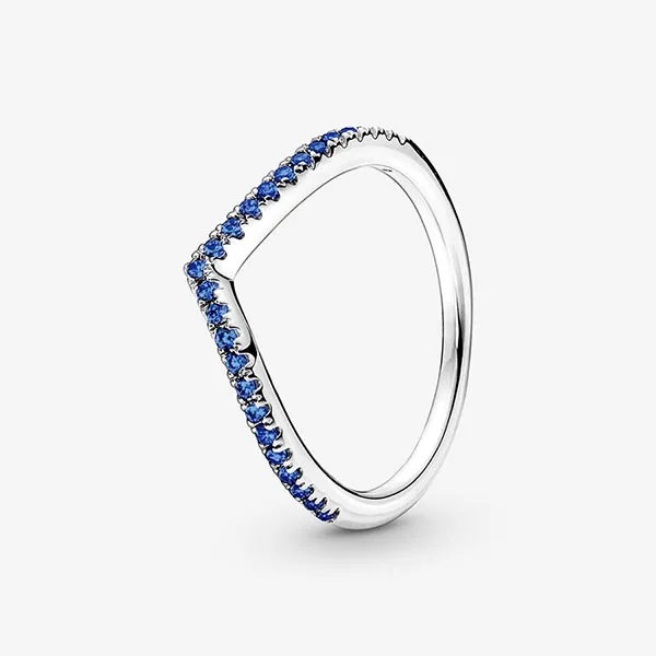 Nhẫn Pandora Timeless Wish Sparkling Blue Ring Màu Bạc