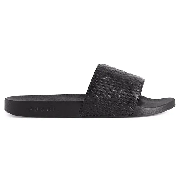 Dép Gucci GG-Embossed Slides Màu Đen Size 39 - Dép - Vua Hàng Hiệu