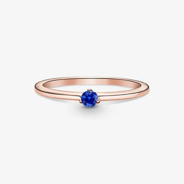 Nhẫn Pandora Stellar Blue Solitaire Ring Đính Pha Lê 189259C04 Màu Xanh Navy - Trang sức - Vua Hàng Hiệu