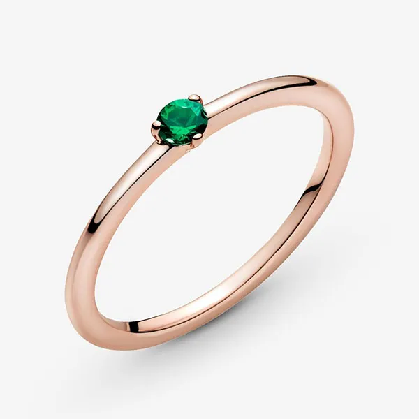 Nhẫn Pandora Green Solitaire Ring Đính Pha Lê Màu Xanh Green