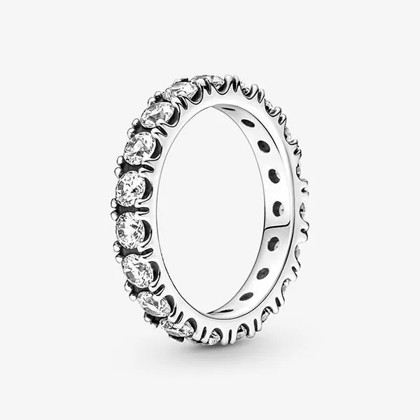 Nhẫn Pandora Sparkling Row Eternity Ring Đính Đá 190050C01 Màu Bạc Size 56 - 1