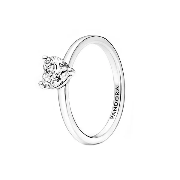 Nhẫn Pandora Sparkling Heart Solitaire Ring Màu Bạc Size 56 - Trang sức - Vua Hàng Hiệu