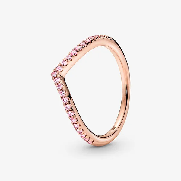 Nhẫn Pandora Timeless Wish Sparkling Pink Ring 186316C02 Màu Vàng Hồng Size 58 - Trang sức - Vua Hàng Hiệu