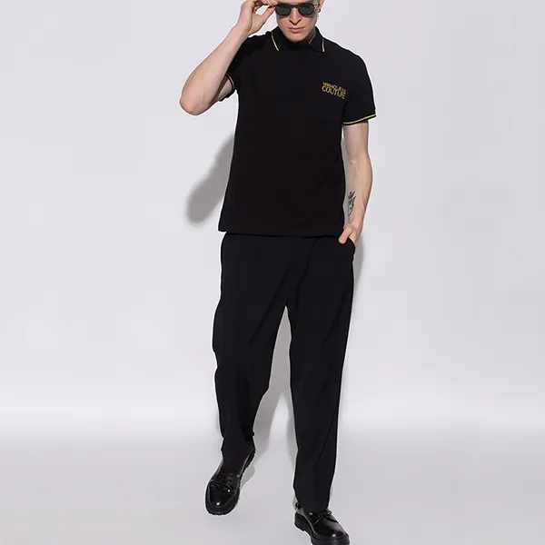 Áo Polo Nam Versace Jeans Couture 72GAGT01 Màu Đen Size XS