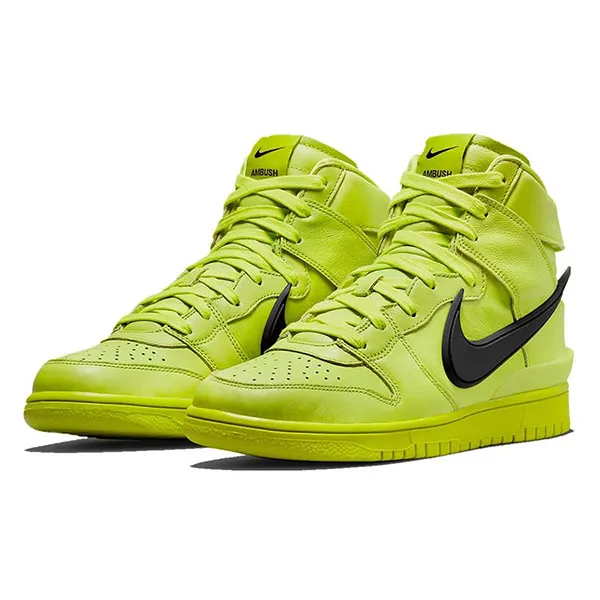 Giày Thể Thao Nike Dunk High Ambush Flash Lime CU7544-300 Màu Vàng Chanh