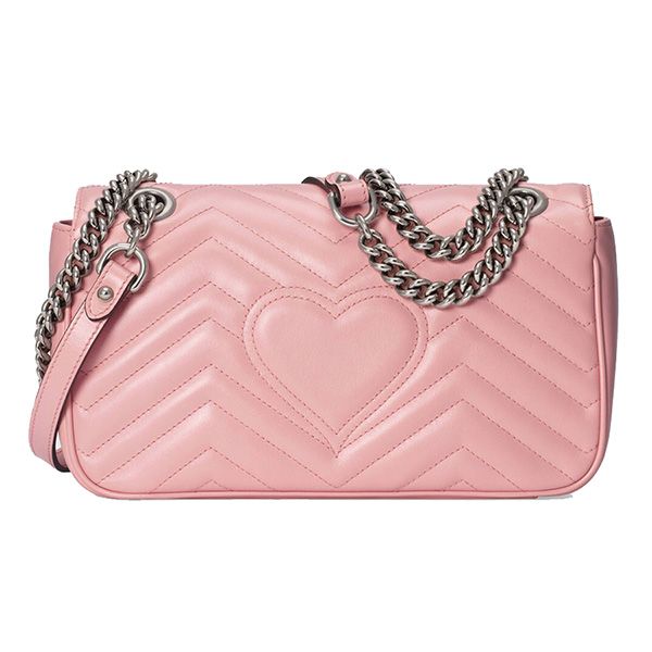 Túi Đeo Chéo Gucci GG Marmont Mini Shoulder Bag In Pink Quilted Leather Màu Hồng - 5