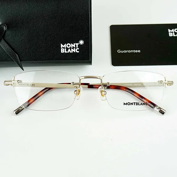 Kính Mắt Cận Nam Montblanc MB0132O 003 54-19 Màu Vàng Nâu