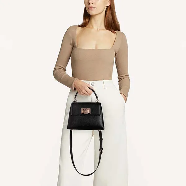 Túi Xách Tay Furla 1927 Top Handle Mini Nero Màu Đen - Túi xách - Vua Hàng Hiệu