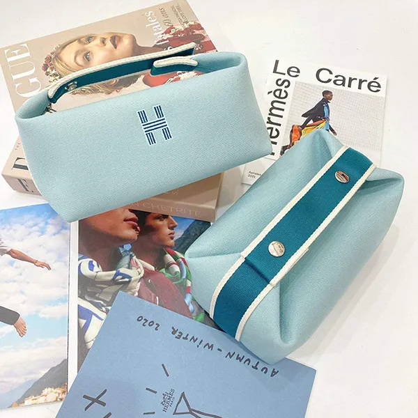 Túi Cầm Tay Nữ Hermès Bride A Brac Case Size PM Màu Xanh Nhạt - Túi xách - Vua Hàng Hiệu