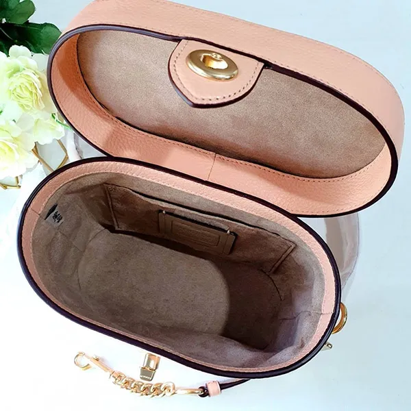 Túi Đeo Chéo Coach Kay Crossbody With Floral Whipstitch Màu Hồng Cam - Túi xách - Vua Hàng Hiệu