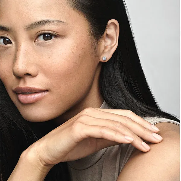 Khuyên Tai Pandora Celestial Sparkling Star Stud Earrings 290023C01 Màu Bạc