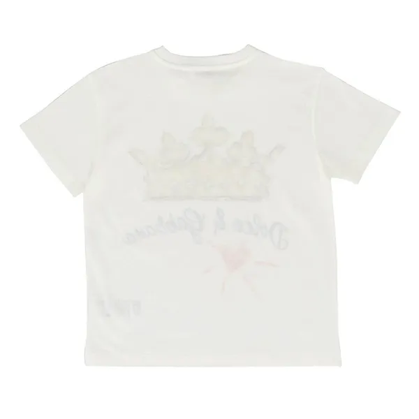 Áo Phông Trẻ Em Dolce & Gabbana D&G T-shirt Kids L4JT7N G7SFF Màu Trắng - Thời trang - Vua Hàng Hiệu