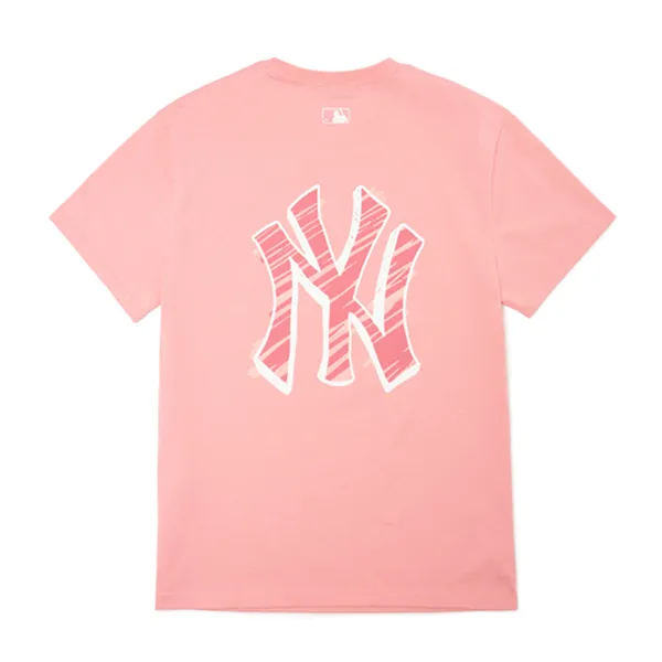 Áo Phông MLB Logo New York Yankees 3ATS03023-50COL Màu Hồng Size S