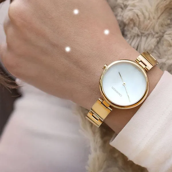 Đồng Hồ Nữ Calvin Klein CK Wavy Women's Watch K9U23546 Màu Vàng Mặt Bạc - Đồng hồ - Vua Hàng Hiệu